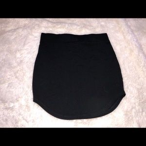 Black mini skirt